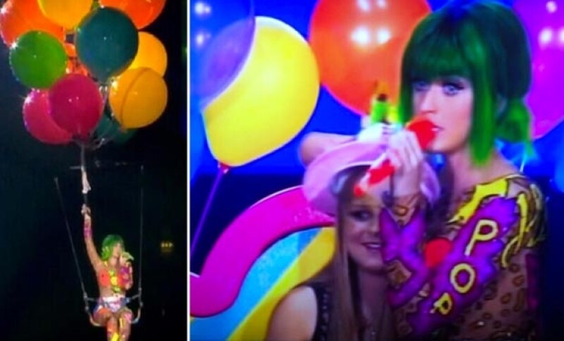 La presentación de Katy Perry fue pre grabada y es que igual que Miley Cyrus se encuentra en su gira Prism Tour.