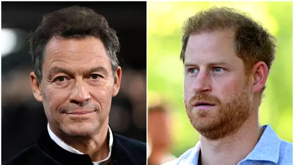 Dominic West y el príncipe Harry