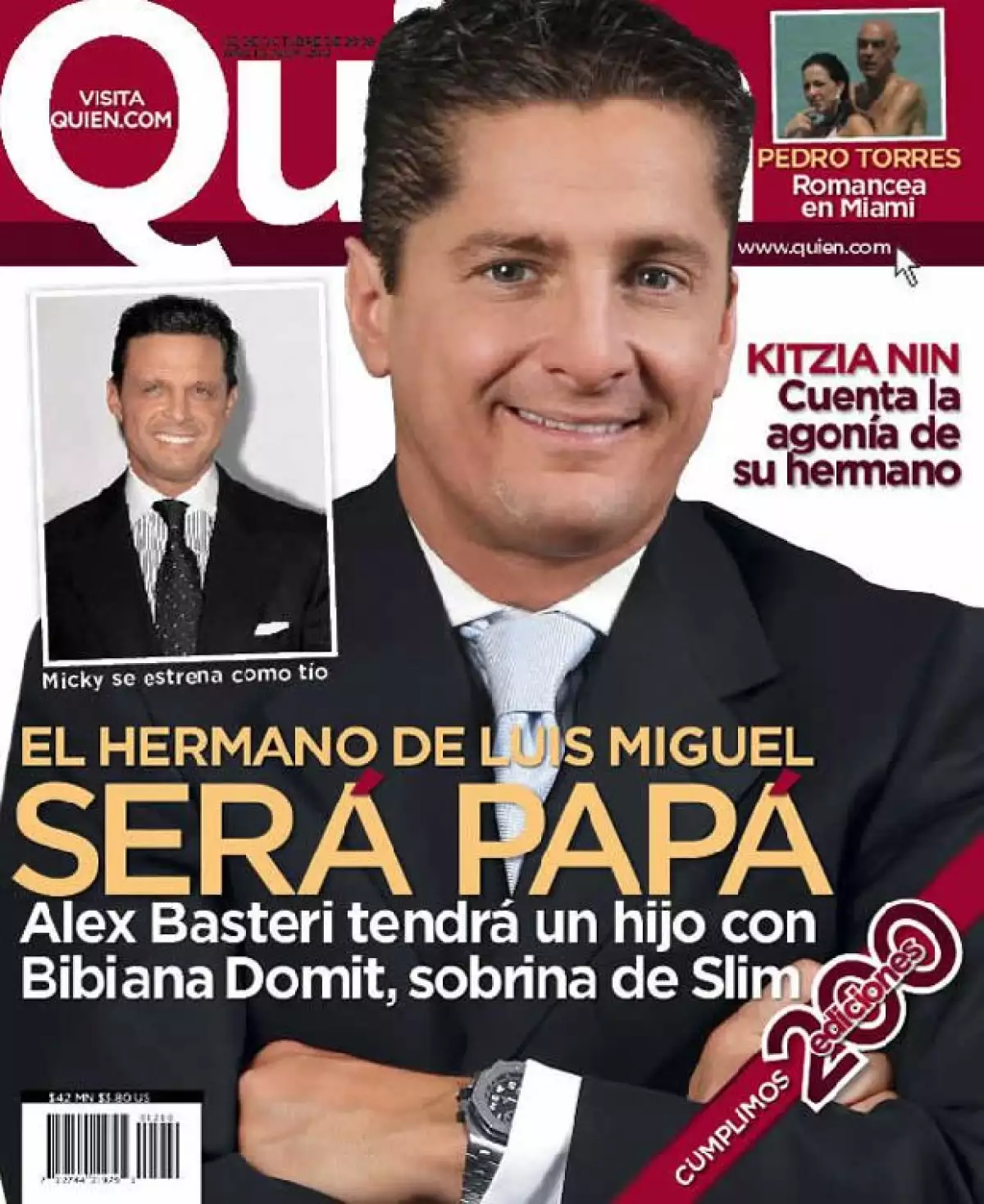 La revista tiene en portada al hermano de Luis Miguel, quien se convertirá en papá a principios del 2010. Todos los detalles de su historia con Bibi Domit a partir de este martes.