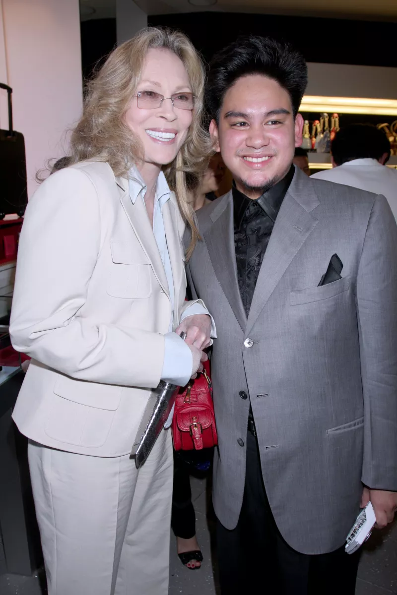Faye Dunaway y el príncipe Azim