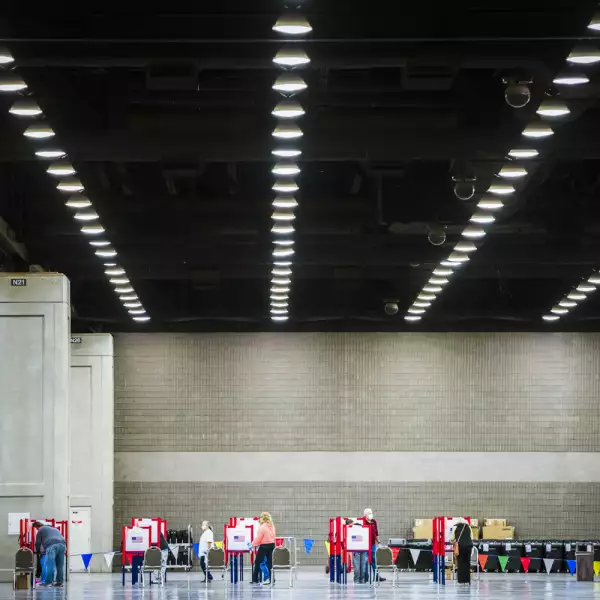 Across The U.S. Voters Flock To The Polls On Election Day