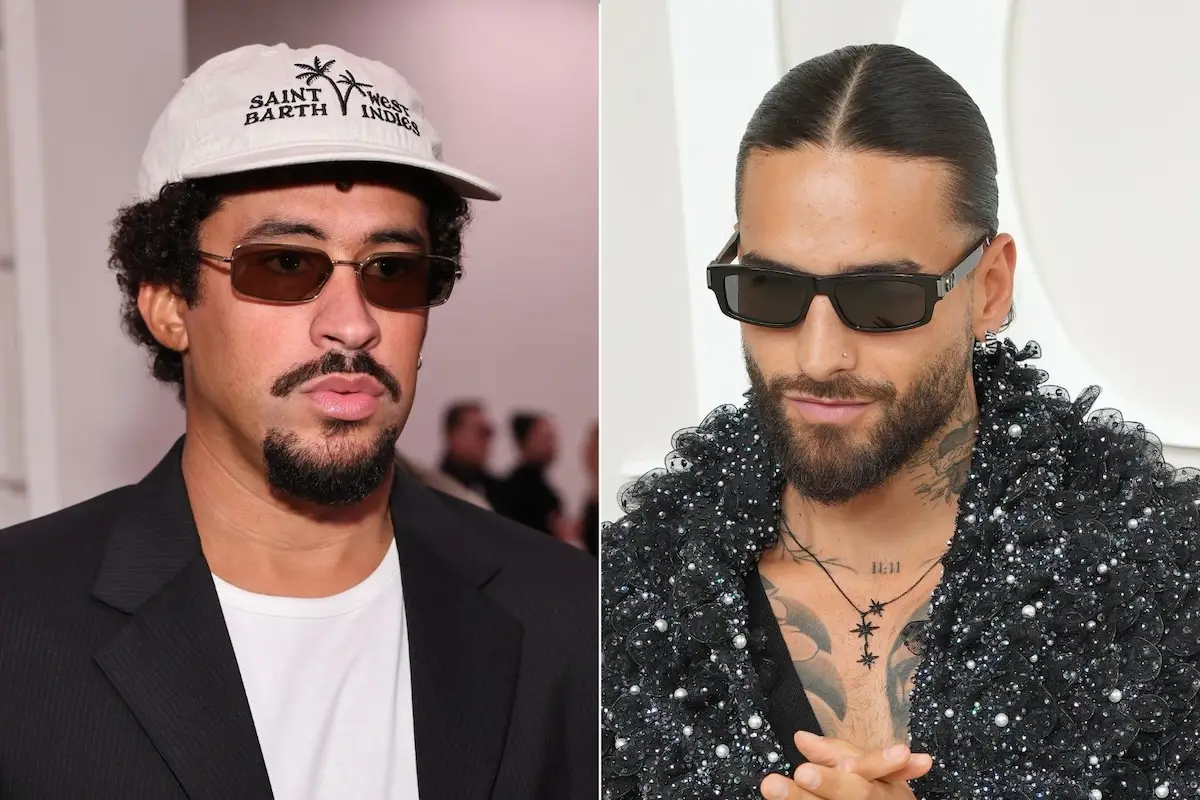 Imagen armada de Bad Bunny y Maluma