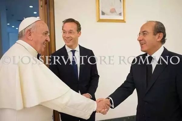 El papa Francisco y Felipe Calderón