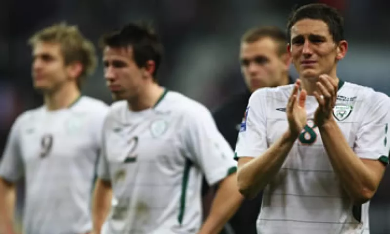 La selección de Irlanda perdió su pasé a Sudáfrica 2010 ante Francia. (Foto: Getty Images )