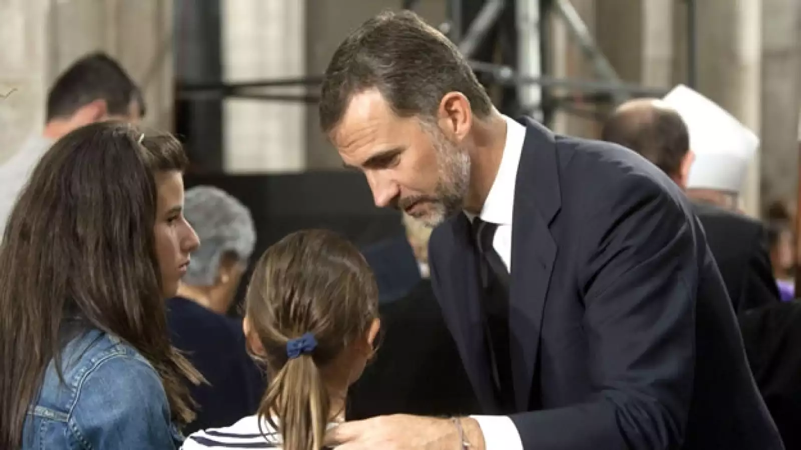 el principe de asturias en funeral de victimas de trenazo