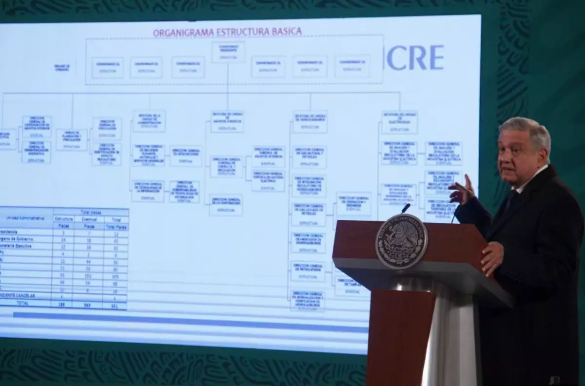 Andrés Manuel López Obrador, presidente de México, durante la conferencia diaria que lleva a cabo en Palacio Nacional.
