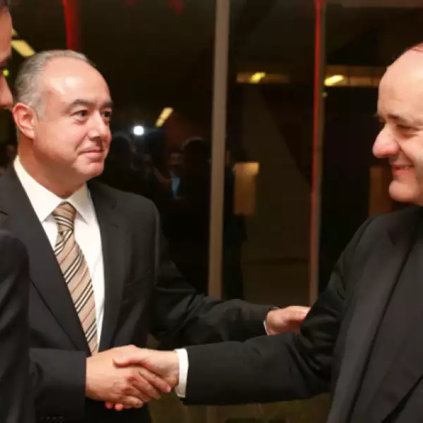 Giancarlo Rolandin, Roberto Herrera y Padre Jesús Quirce