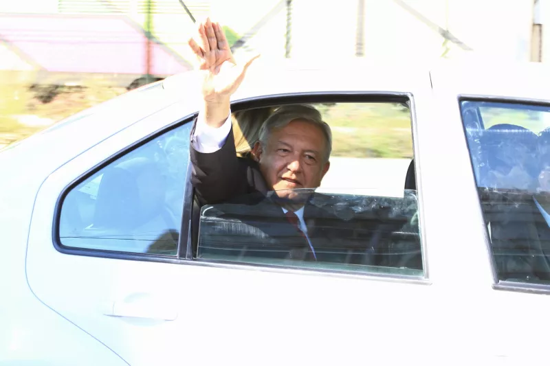 Recorrido del presidente...