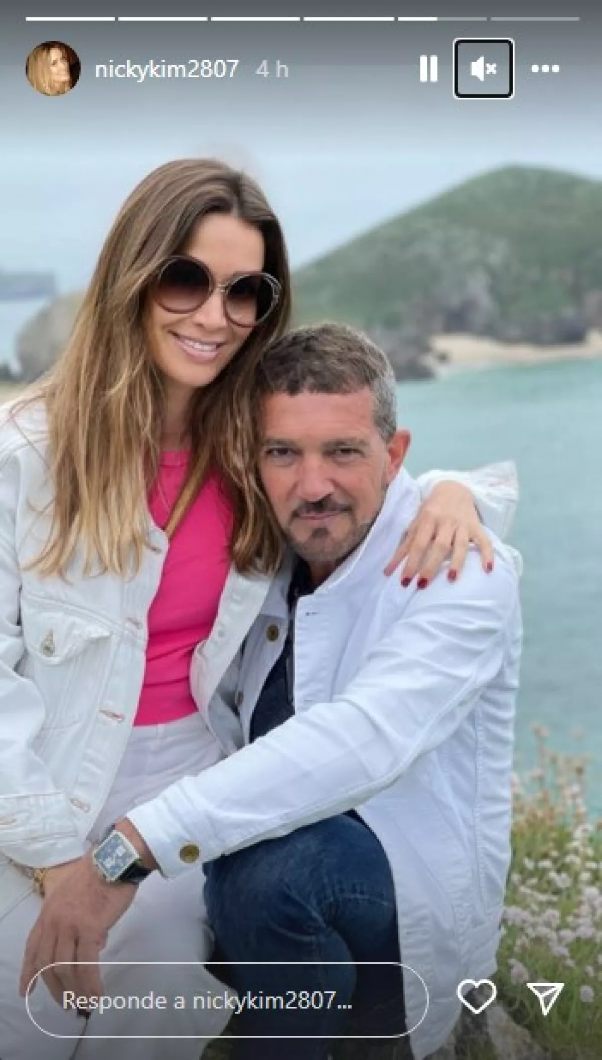 Antonio Banderas y Nicole Kimpel
