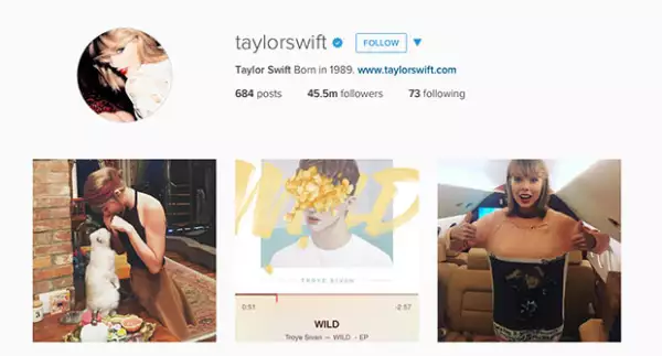 Hasta el momento, Taylor tiene 45, 515, 803 millones de followers.