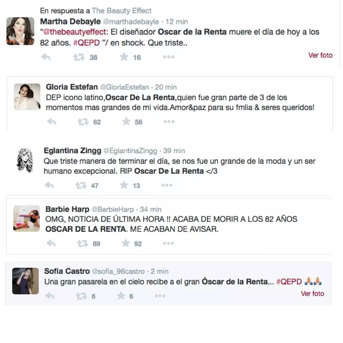 Ante la triste noticia que embargó al mundo de la moda, diversos personajes expresaron su sentir en redes sociales y dieron su adiós al diseñador dominicano.
