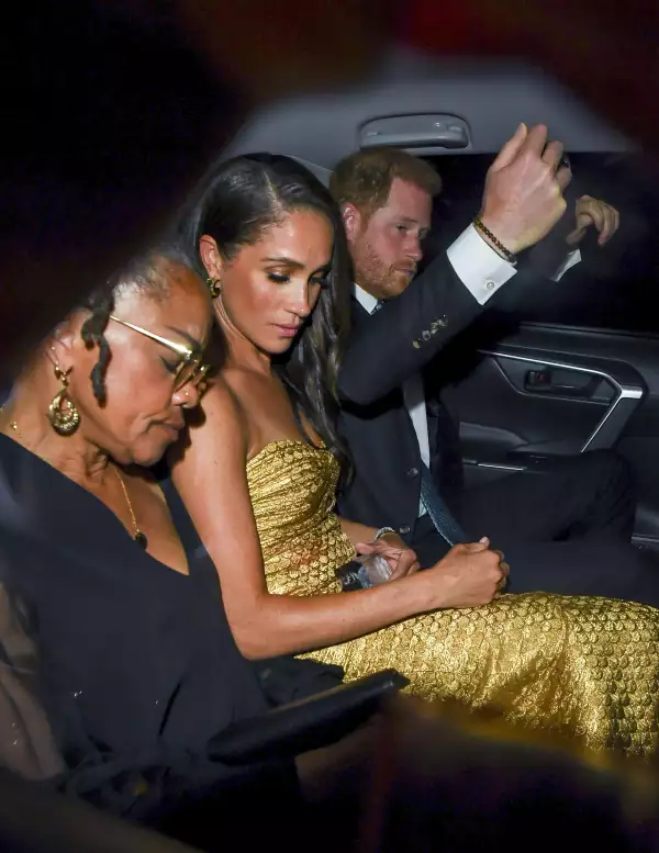 Doria Ragland, Meghan Markle y el príncipe Harry en Nueva York