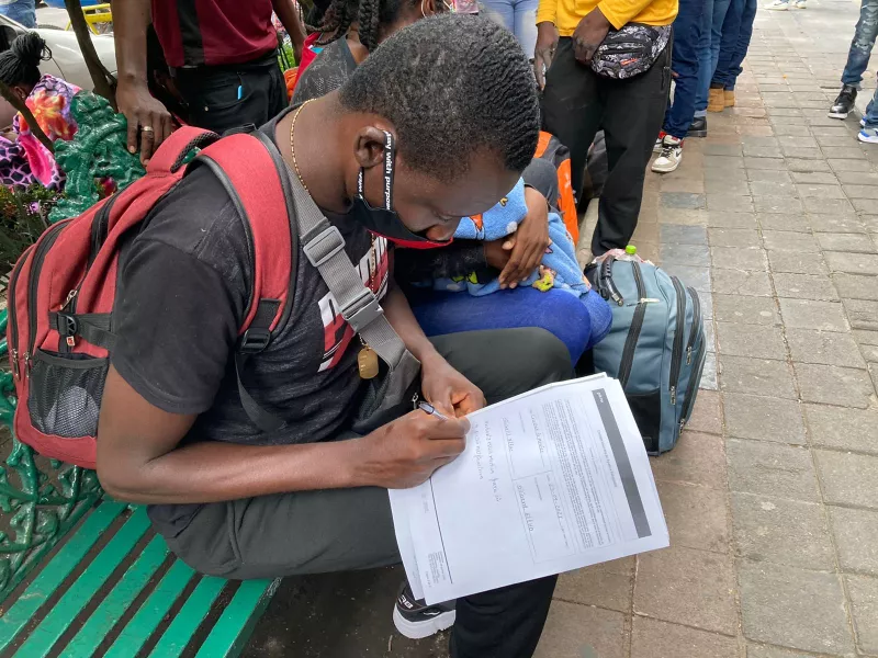 Haitianos llegaron a la Comar en la Ciudad de México 