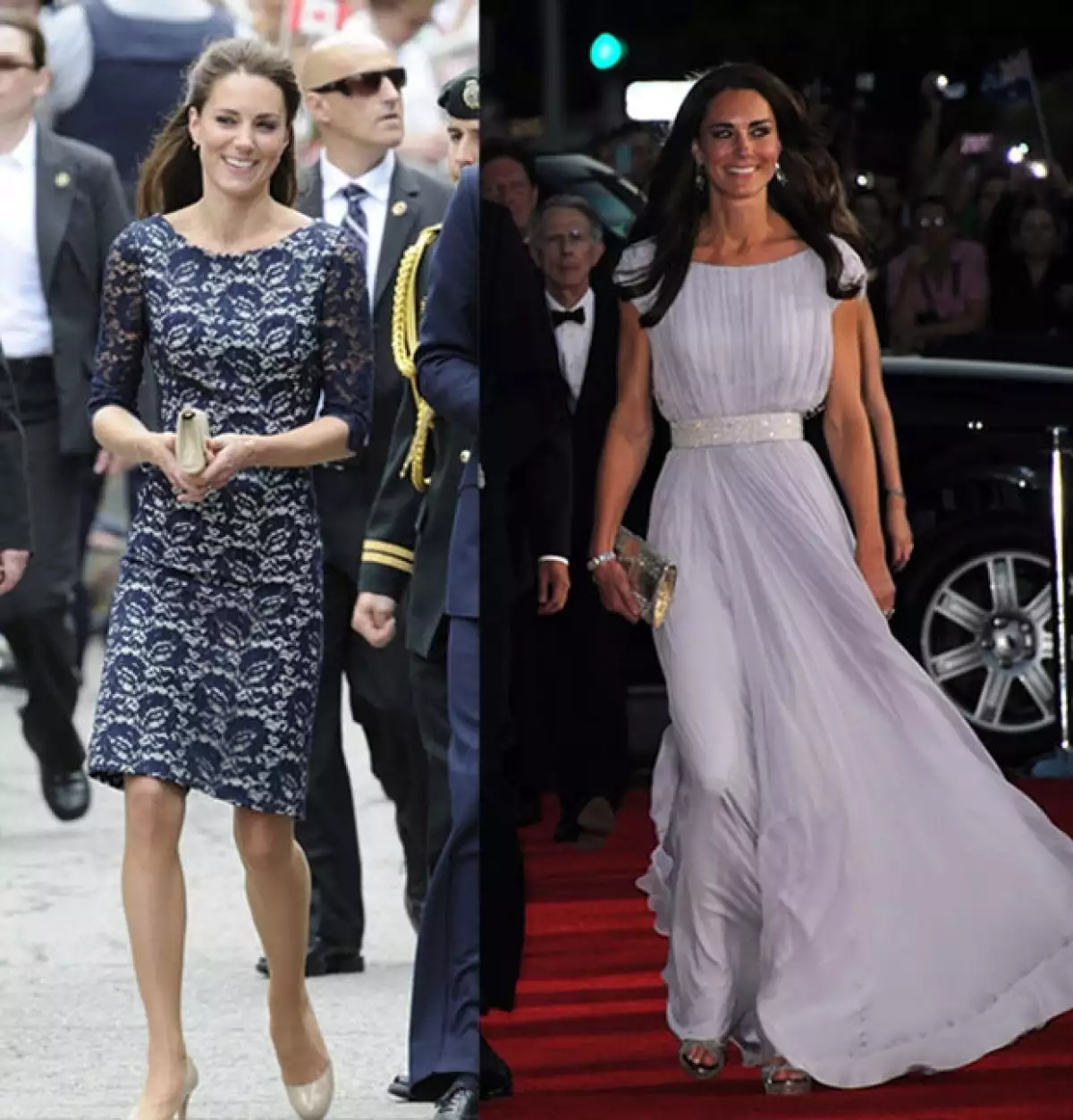 A Kate Middleton la han vestido grandes diseñadores.