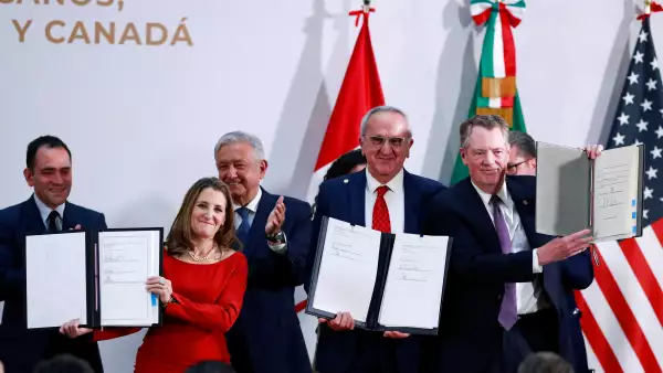 U.S.-Mexico-Canada Agreement (USMCA) signing in Mexico City
