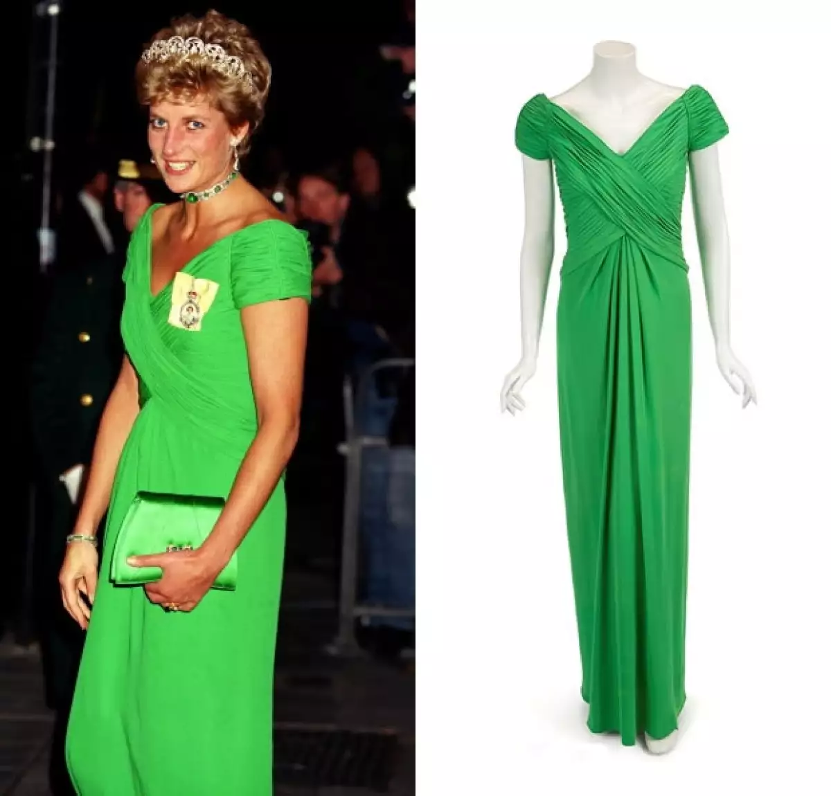 Algunos de los vestidos icónicos de Diana de Gales serán subastados en Los Ángeles en diciembre. Además, un pedazo del pastel de bodas de Guillermo y Kate también podrá ser adquirido.