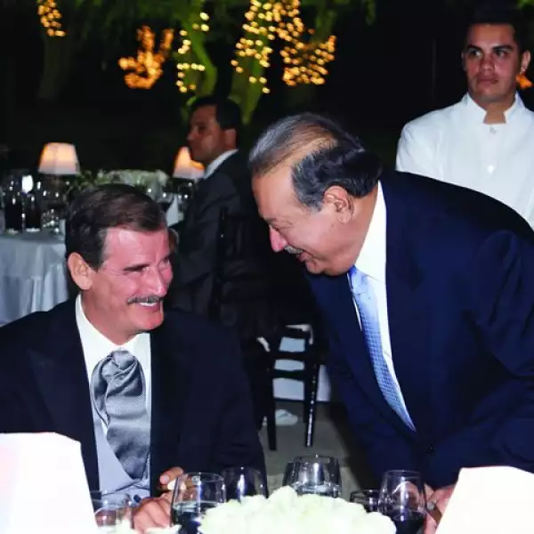 Con el ex Presidente Vicente Fox.