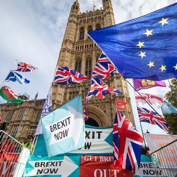 Pro and Anti Brexit protests, London, UK - 28 Oct 2019