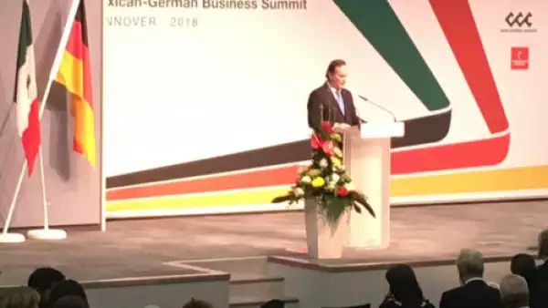 Juan Pablo Casta��n, l�der del CCE, en la feria Hannover Messe 2018