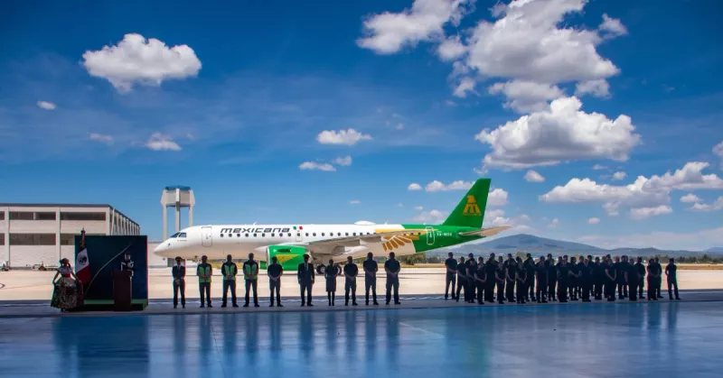 Mexicana estrena Embraer en el AIFA: el avión que promete más comodidad y menos ruido a bordo