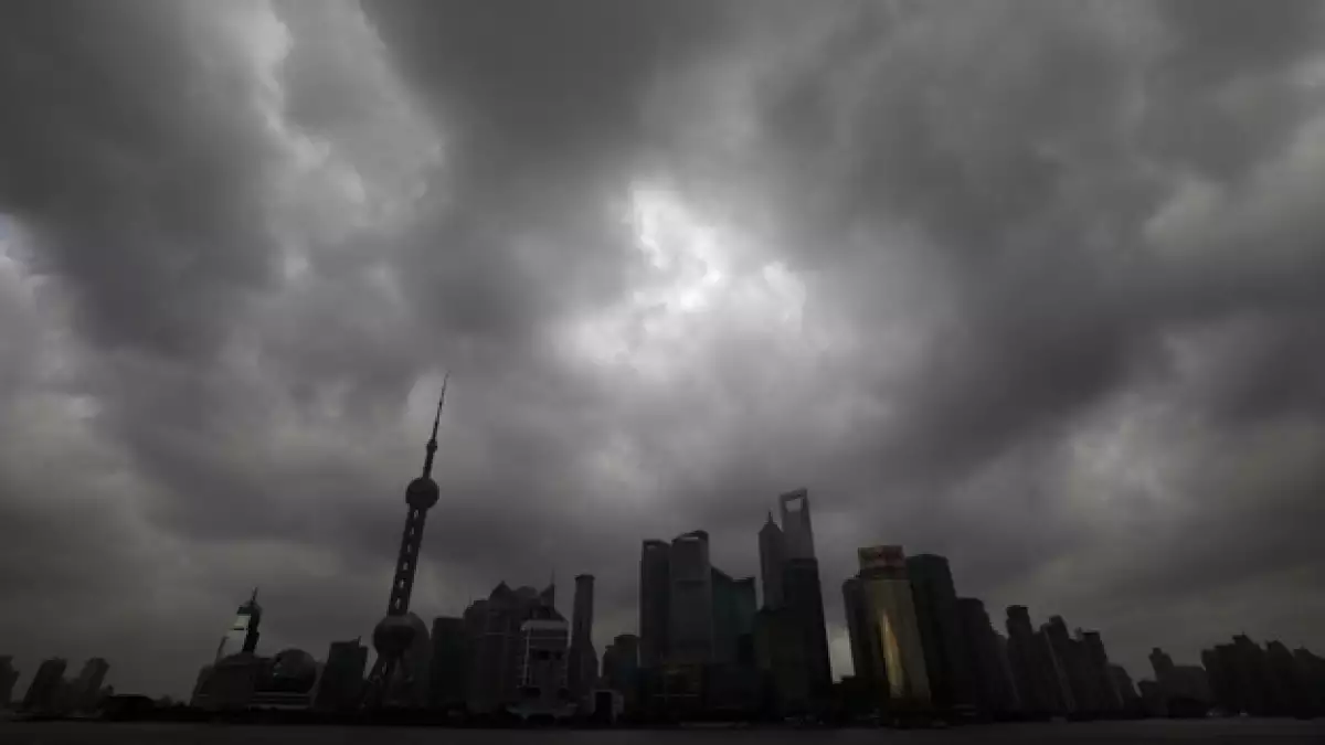 cielo nublado en shanghai