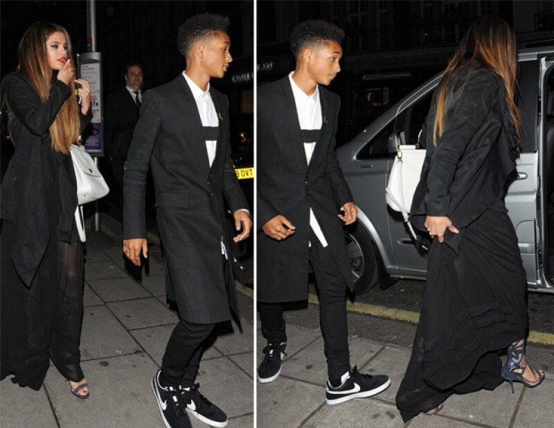 Selena y Jaden corrieron al auto que los esperaba.