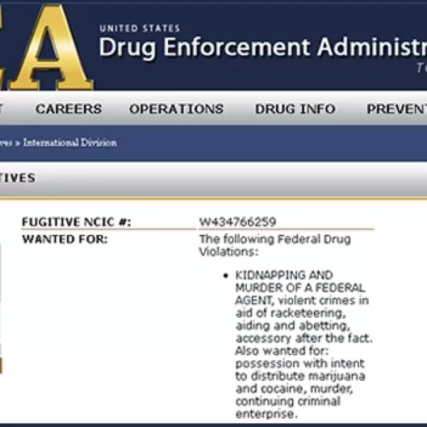 Rafael Caro Quintero ficha DEA