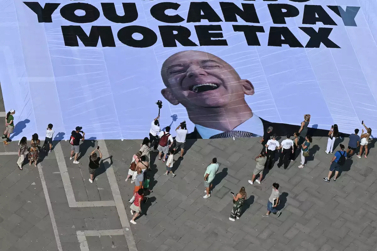 ITALY-VENICE-BEZOS-WEDDING-GREENPEACE-ENVIRONMENT