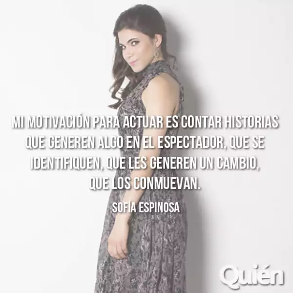 Sofía Espinosa, actriz, guionista y productora. Obtuvo el papel anhelado por muchas: dar vida en el cine a Gloria Trevi.
