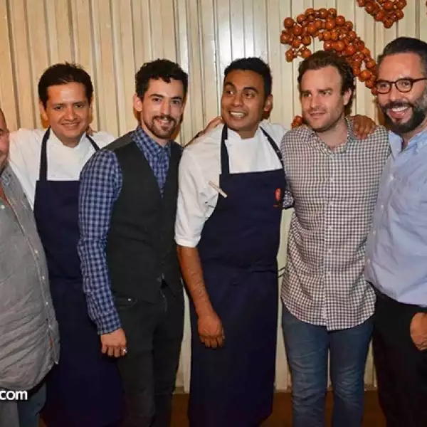 Ramón Orraca,Jorge Vallejo,Luis Gerardo Méndez,Chef Juan Cabrera,Max Villegas y Enrique Landa.