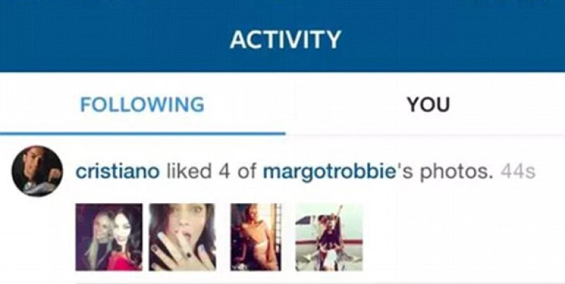 El futbolista mostró su interés por Margot en Instagram luego de darle like a cuatro fotos de hace meses, siendo esta imagen la que circulase por las redes sociales y causara sensación.