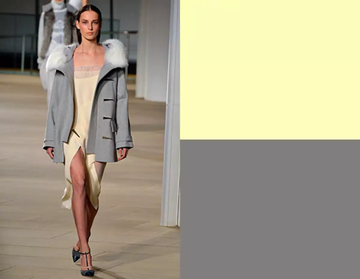 Amarillo y gris son un buen complemento.