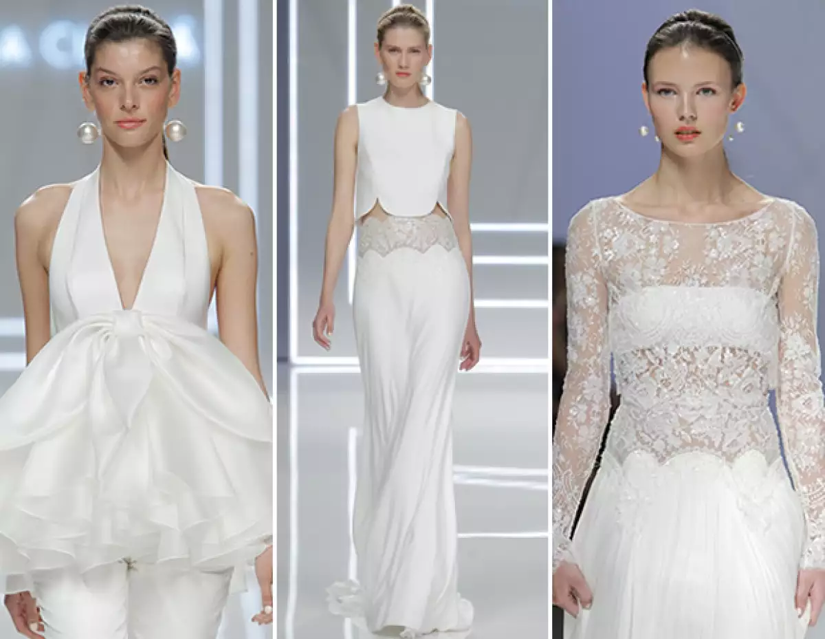 Los conjuntos de dos piezas también estuvieron presentes en el desfile.