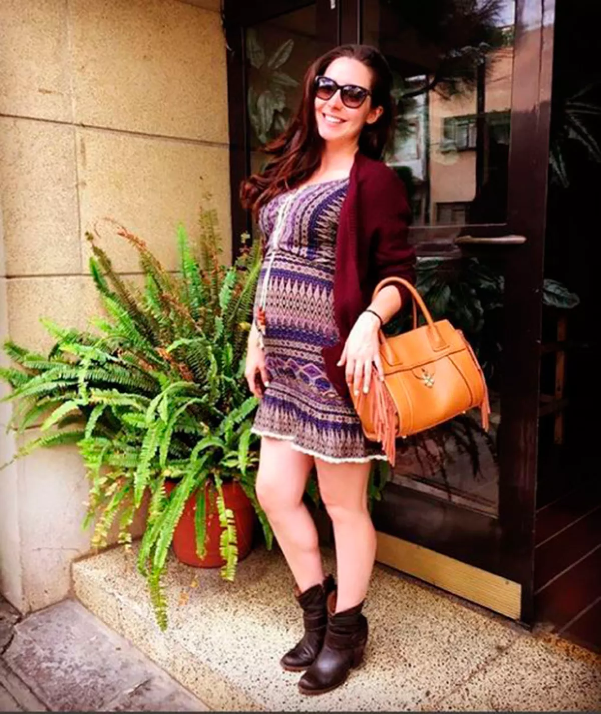 Ariadne presume embarazada su estilo boho chic.