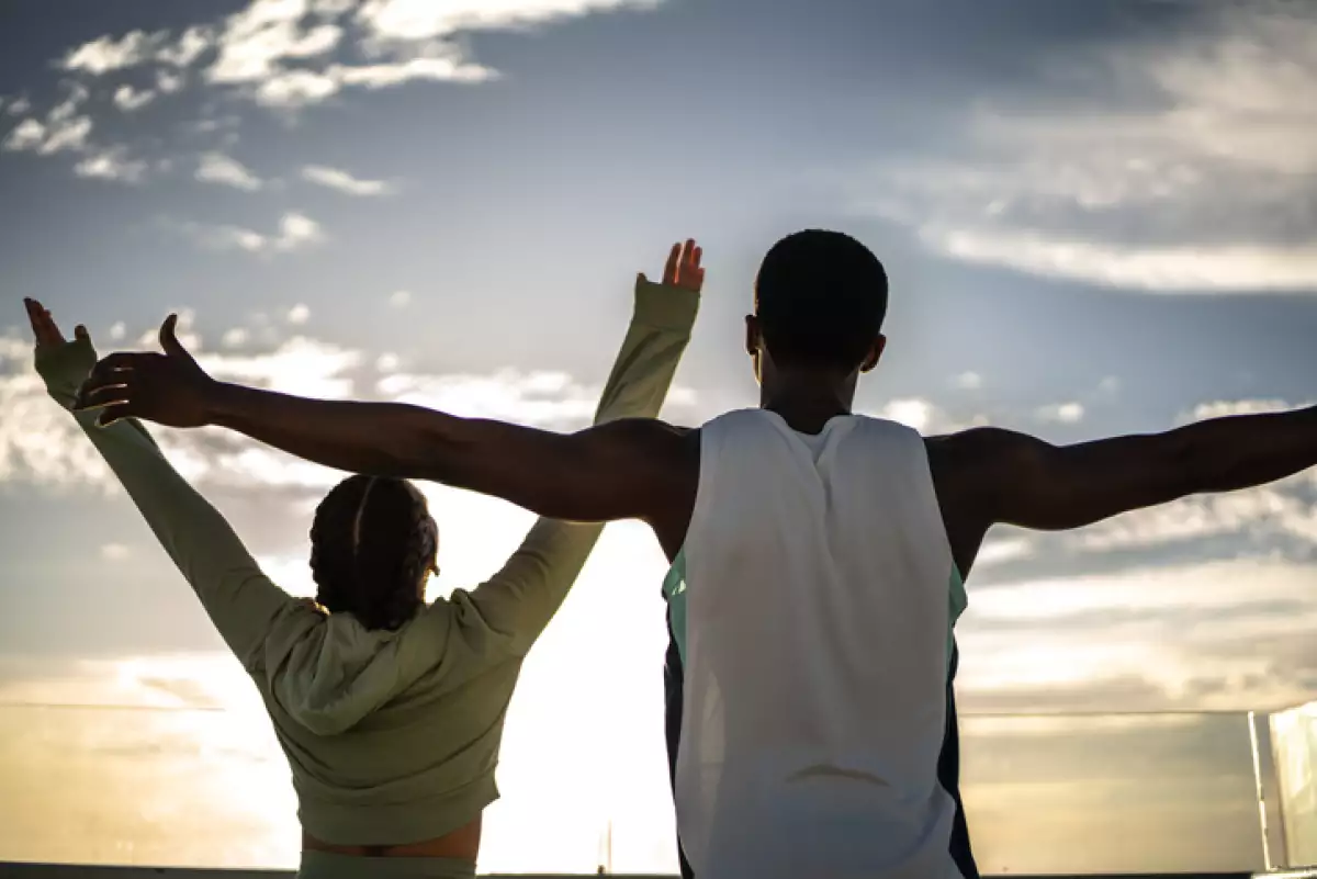 Couple enjoying the morning