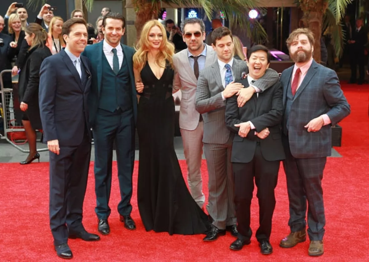 El elenco de la tercer parte de `Hangover´se reunió en Leicester Square, Londres para la premiere europea de la cinta.