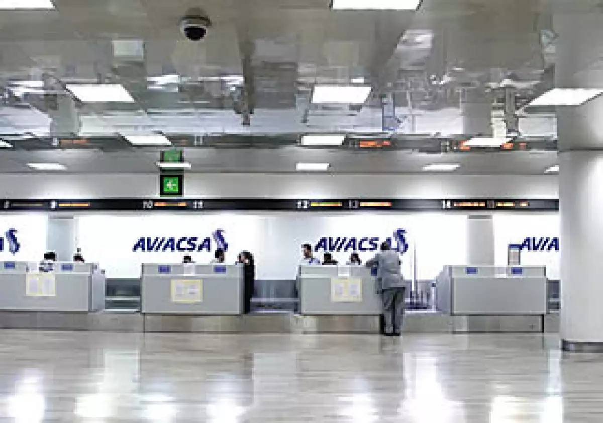Así lucieron en julio los mostradores de Aviacsa en el Aeropuerto Internacional de la Ciudad de México. (Foto: Adán Gutiérrez)