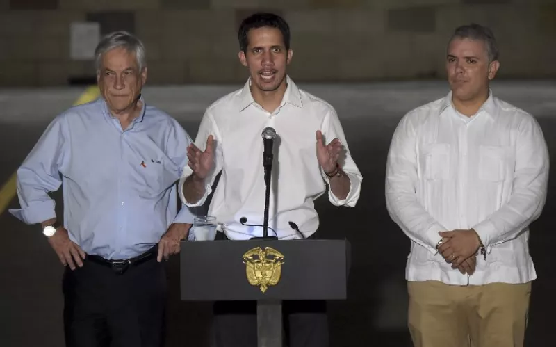 Juan Guaidó en Cúcuta, Colombia