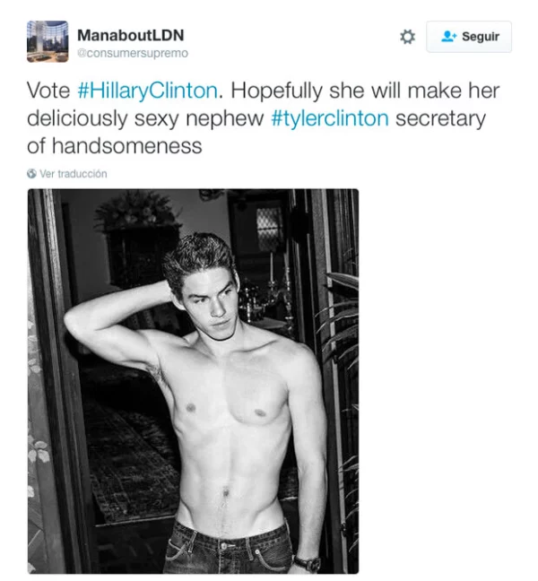 Tyler tiene 22 años y es modelo y estudiante.