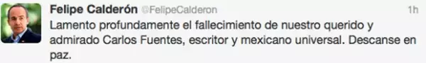 El presidente expresó su respeto y admiración.