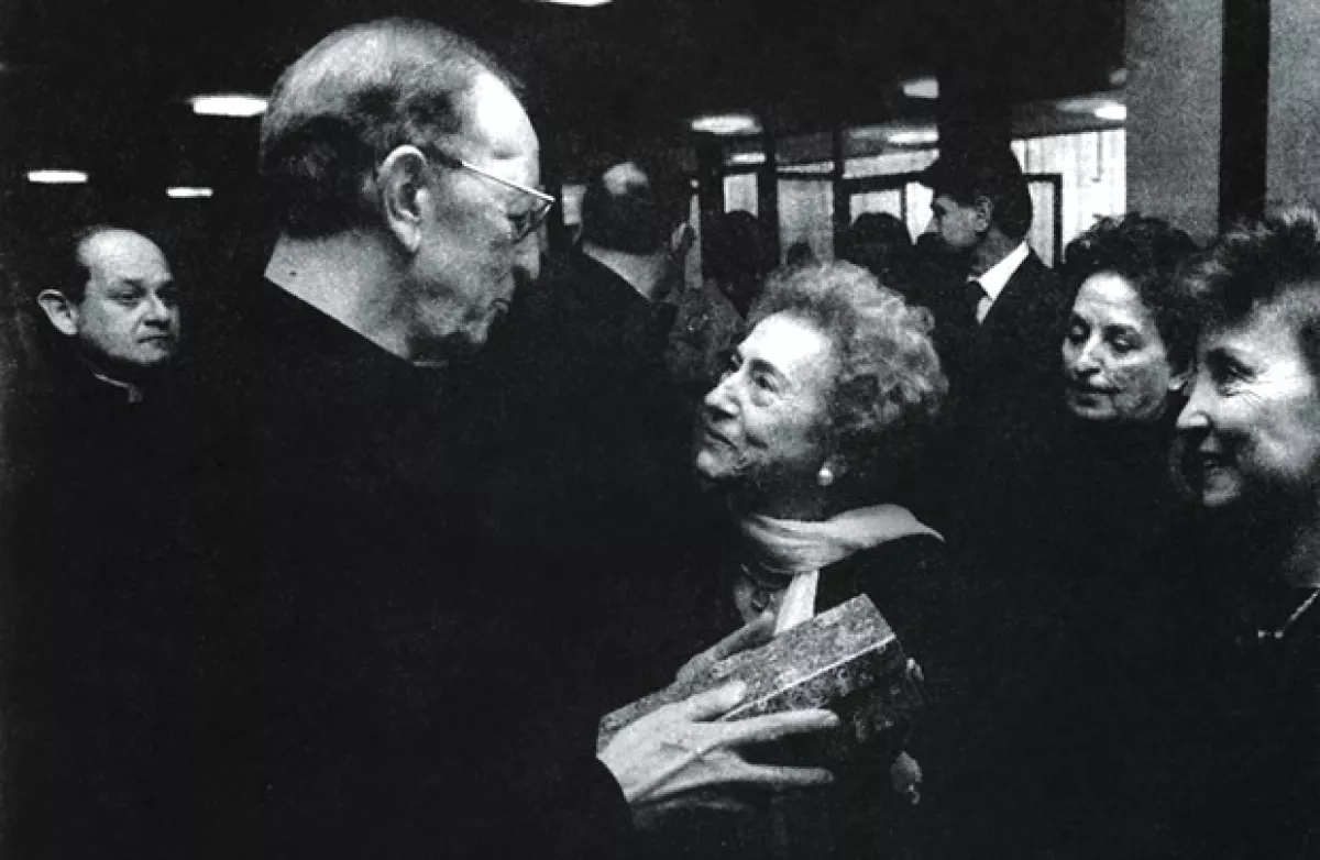 Maciel y Flora Barragán de Garza en una reunión de Legionarios de Cristo.