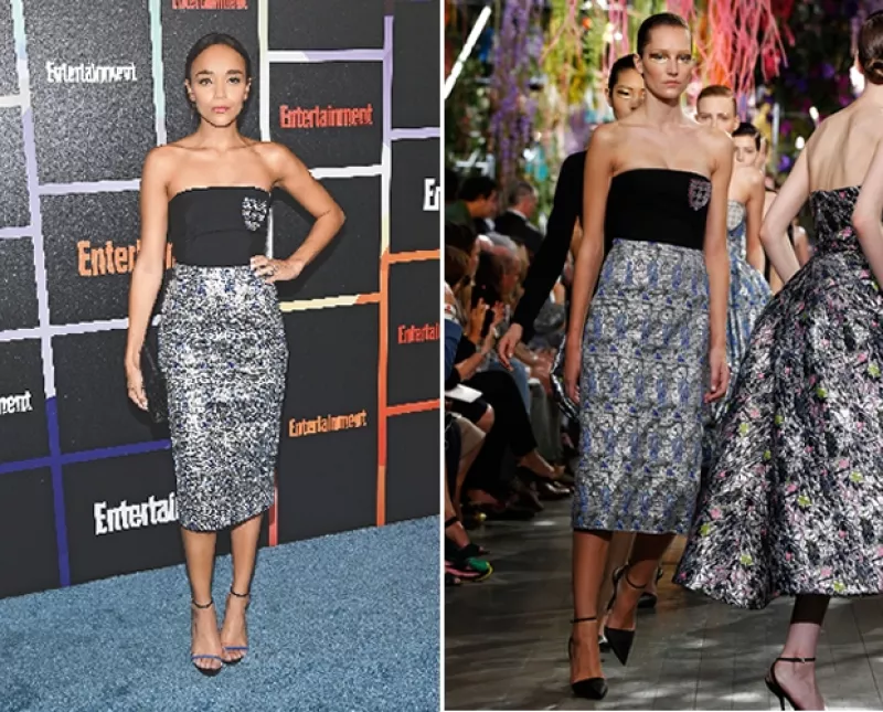 Metálicos, sobrios o divertidos, los prints se apoderaron de los looks de Ashley Madekwe, Elle Fanning y Sophie Turner.