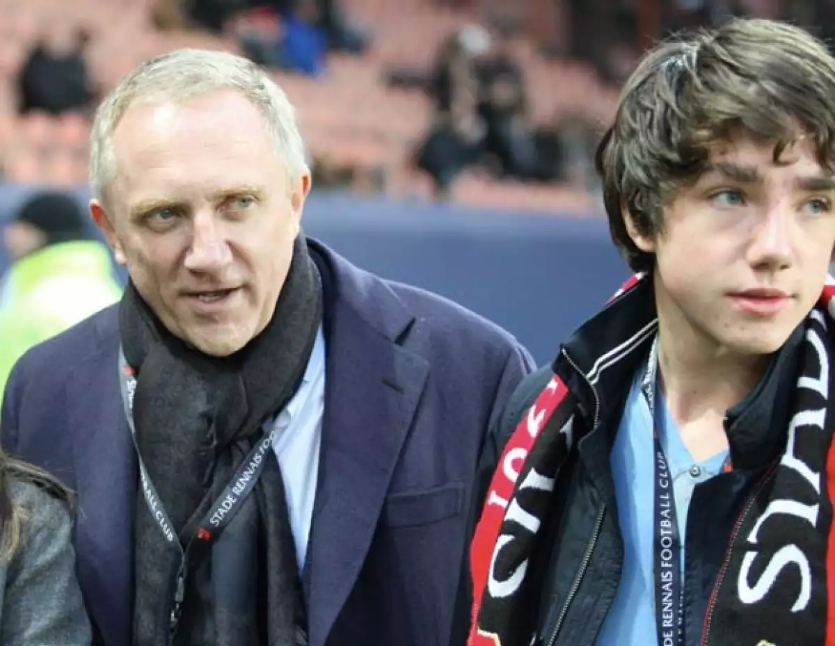 François-Henri Pinault con su hijo mayor quien lleva su mismo nombre.