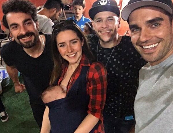Ariadne, Marcus y el pequeño Diego en familia.