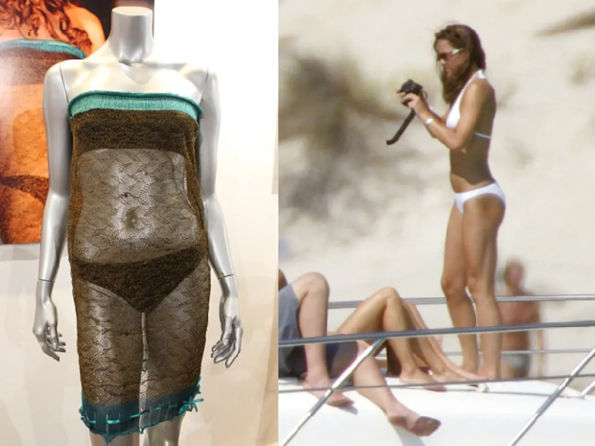 Vestido ue usó en la pasarela y Kate en un yate, de vacaciones con Guillermo.