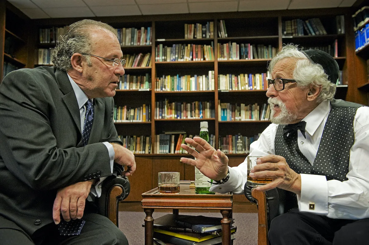 Rick Foucheux in rehearsal as the infamous financier in  "Imagining Madoff" at Theater J in Washington, DC.