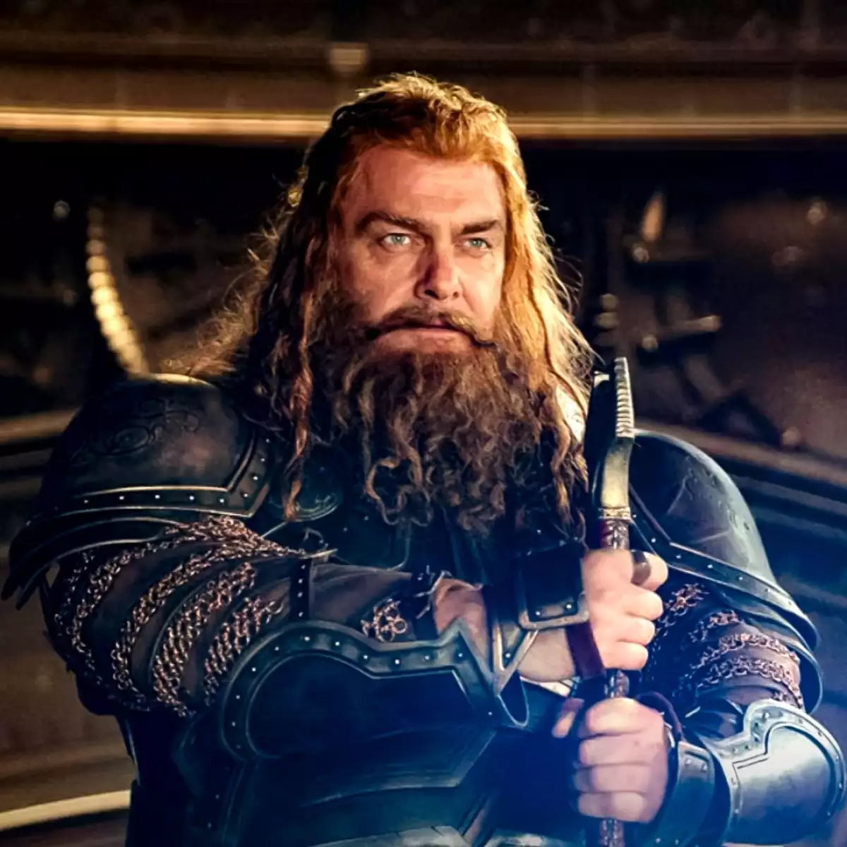 Ray Stevenson caracterizado como Volstagg en Thor