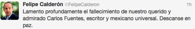 El presidente expresó su respeto y admiración.