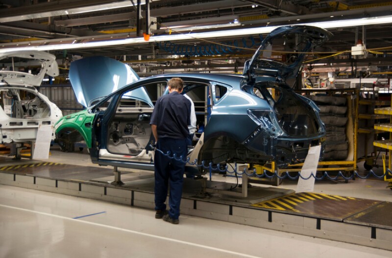 Car on the production line