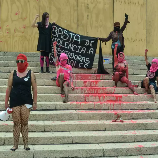 #EnFotos | La protesta contra la violencia hacia las trabajadoras sexuales 